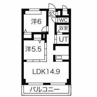 ソシア大口【6階】の間取り