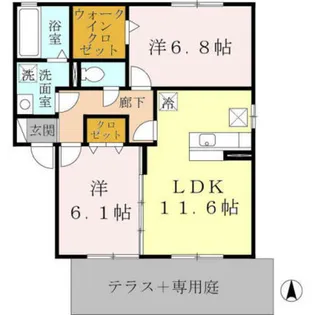 ヴィスタリアハイム A【1階】の間取り