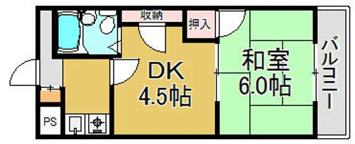 マンションプレザント【9階】の間取り