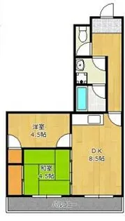 ベアード水上【206号室】の間取り