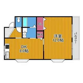 羽曳野ローズマンション【2階】の間取り
