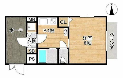 大阪府箕面市如意谷2丁目【マンション】の間取り