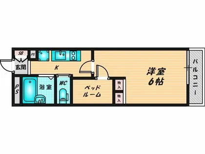 レオパレスAYOKA【1階】の間取り