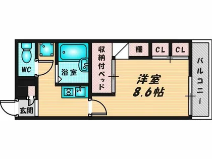 レオパレスフローレセア【1階】の間取り