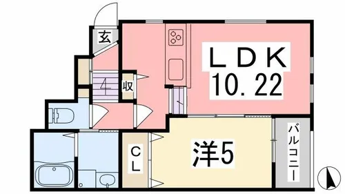 ボンドアベニュー【101号室】の間取り