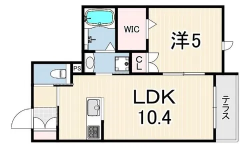 HEBEL GARDEN 松山町【1階】の間取り