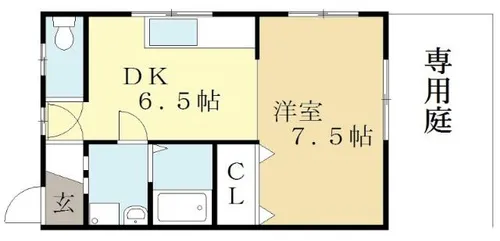 長束マンション【1階】の間取り