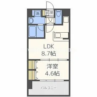 CITY SPIRE西中島【7階】の間取り