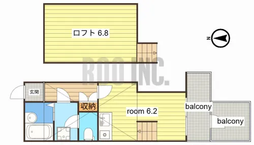 リゾティ城南【805号室】の間取り
