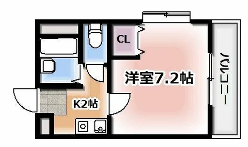 オークグレイス香里園【2階】の間取り