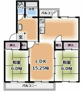 香里三井団地A76棟【4階】の間取り