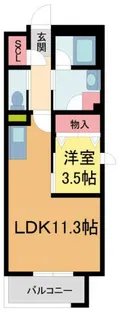 アイエフノヴァ水波町【3階】の間取り