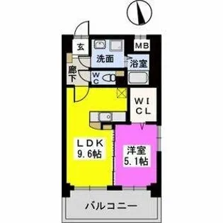 ハルコート大橋【7階】の間取り