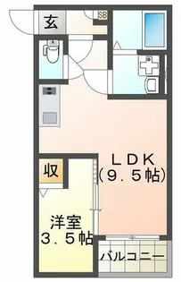 メゾンソレイユ【3階】の間取り