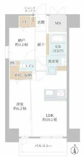 DAIYA STORK 阿波座【4階】の間取り