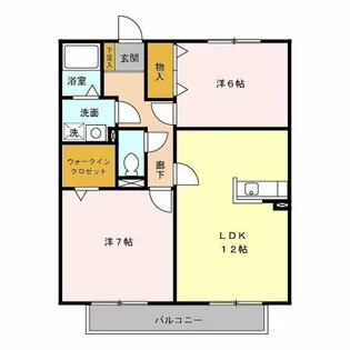 リヴェール【202号室】の間取り