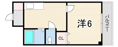 ハッピーコート甲南山手【2階】の間取り