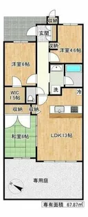 ルイシャトレ都島【1階】の間取り