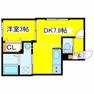 CLIO共栄【302号室】の間取り