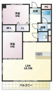 福東ジュネス11【A402号室】の間取り