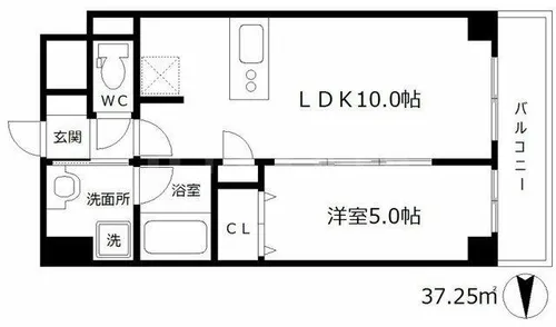 CAVANA梅田北【15階】の間取り