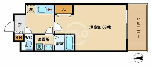 レインボーコート玉造【2階】の間取り