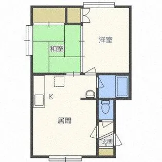シャトーノース29【201号室】の間取り