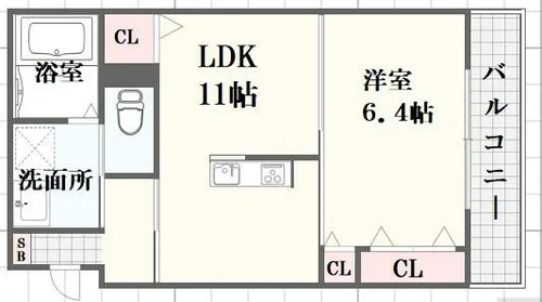 コンフォート玉地I【1階】の間取り