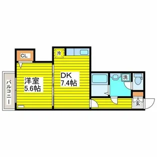 札幌三善第2ビル【6階】の間取り