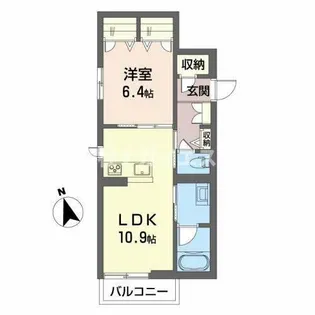 三木市加佐(ヴィアソーレK)【102号室】の間取り