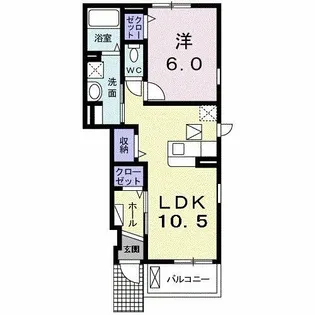 エスポワール山の街Ⅰ【1階】の間取り