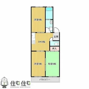 キャッスル大林【206号室】の間取り