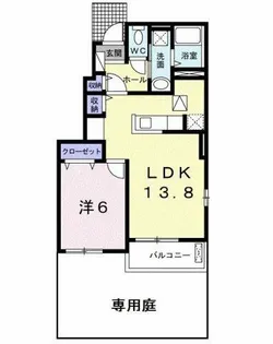 TM・グロリア【1階】の間取り