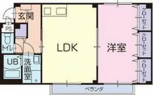 ウェルデエスパラーゴ【2階】の間取り