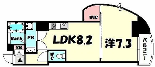 セレニテ神戸元町クレア【3階】の間取り