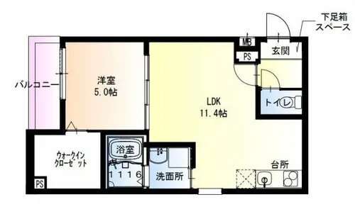 フジパレス百舌鳥駅南Ⅴ番館【1階】の間取り