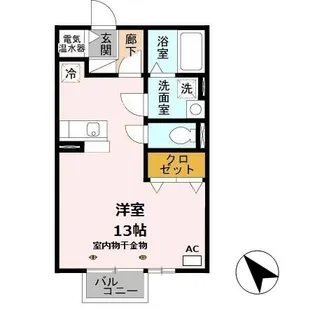 クレインウッド恵美酒 B棟【205号室】の間取り