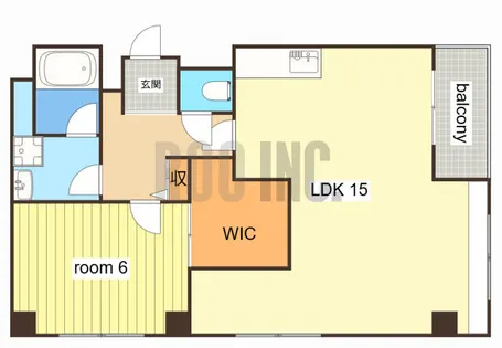 シャルム・ヒメゴー【6-D号室】の間取り