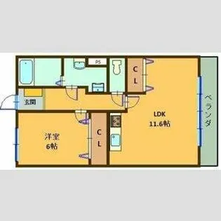 大栄マンション【3階】の間取り
