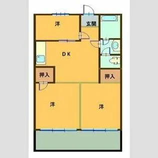 大栄マンション【4階】の間取り