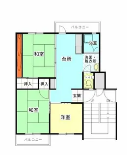 公社賃貸SMALIO 茶山台B【1-108号室】の間取り