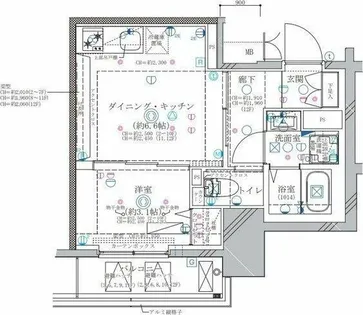 ディアレイシャス東別院Ⅱ【9階】の間取り