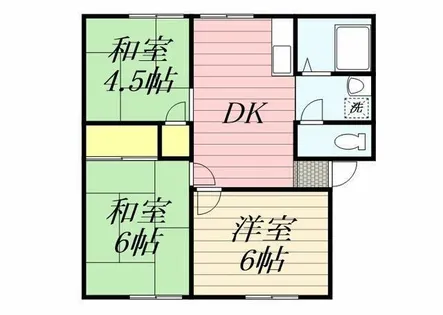 皿山ハイツ【2階】の間取り