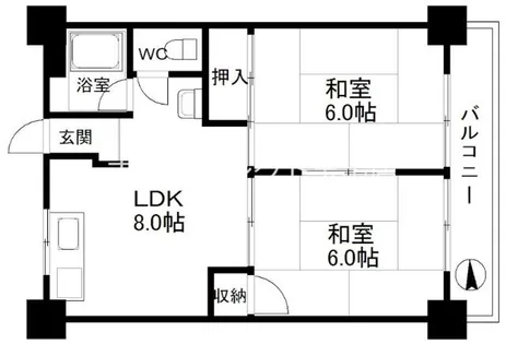 フィアスコート住吉大社【4階】の間取り