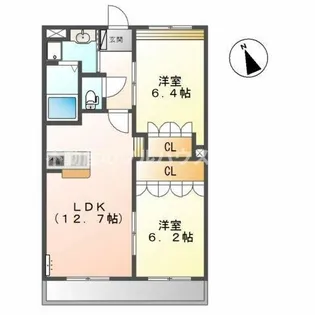 ウィステリアカレン【2階】の間取り