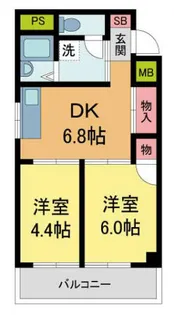 ハイコート甲子園【401号室】の間取り