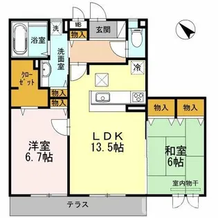 サンスクエア千里万博 B棟【1階】の間取り