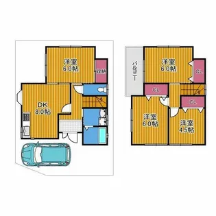 大阪府河内長野市北青葉台【一戸建】の間取り