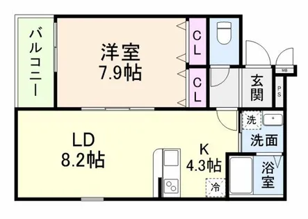 (仮称)フジパレス戸伏町Ⅱ【3階】の間取り