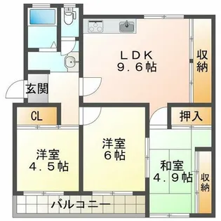 高倉台2団地11号棟【3階】の間取り